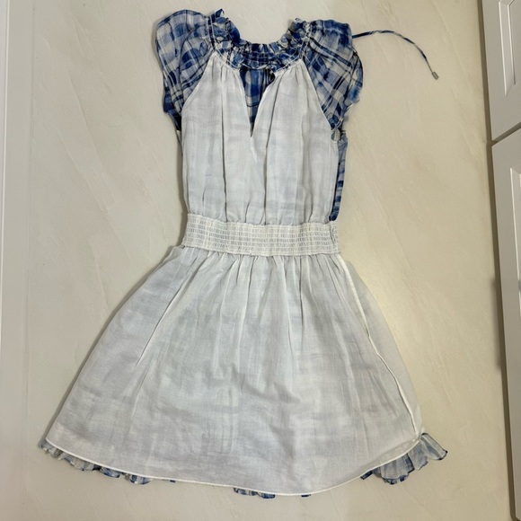 Shoshanna Catalina Dress • Blue Watercolor Plaid • Size 4 - Picture 7 of 11